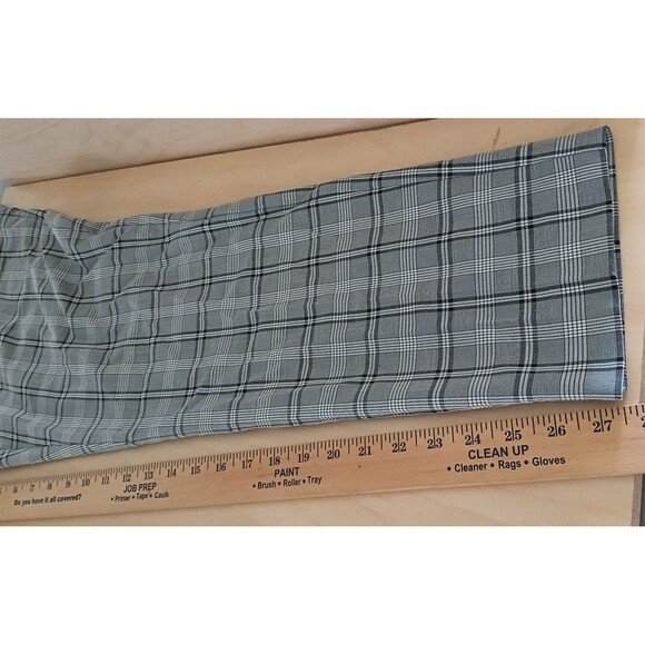 H&M Plaid Dress Trousers Pants Women's 34R Pockets Zip Up Career Office Church - Picture 8 of 13